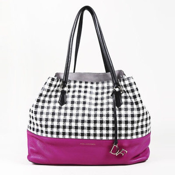 DVF Voyage Large Gingham Tote